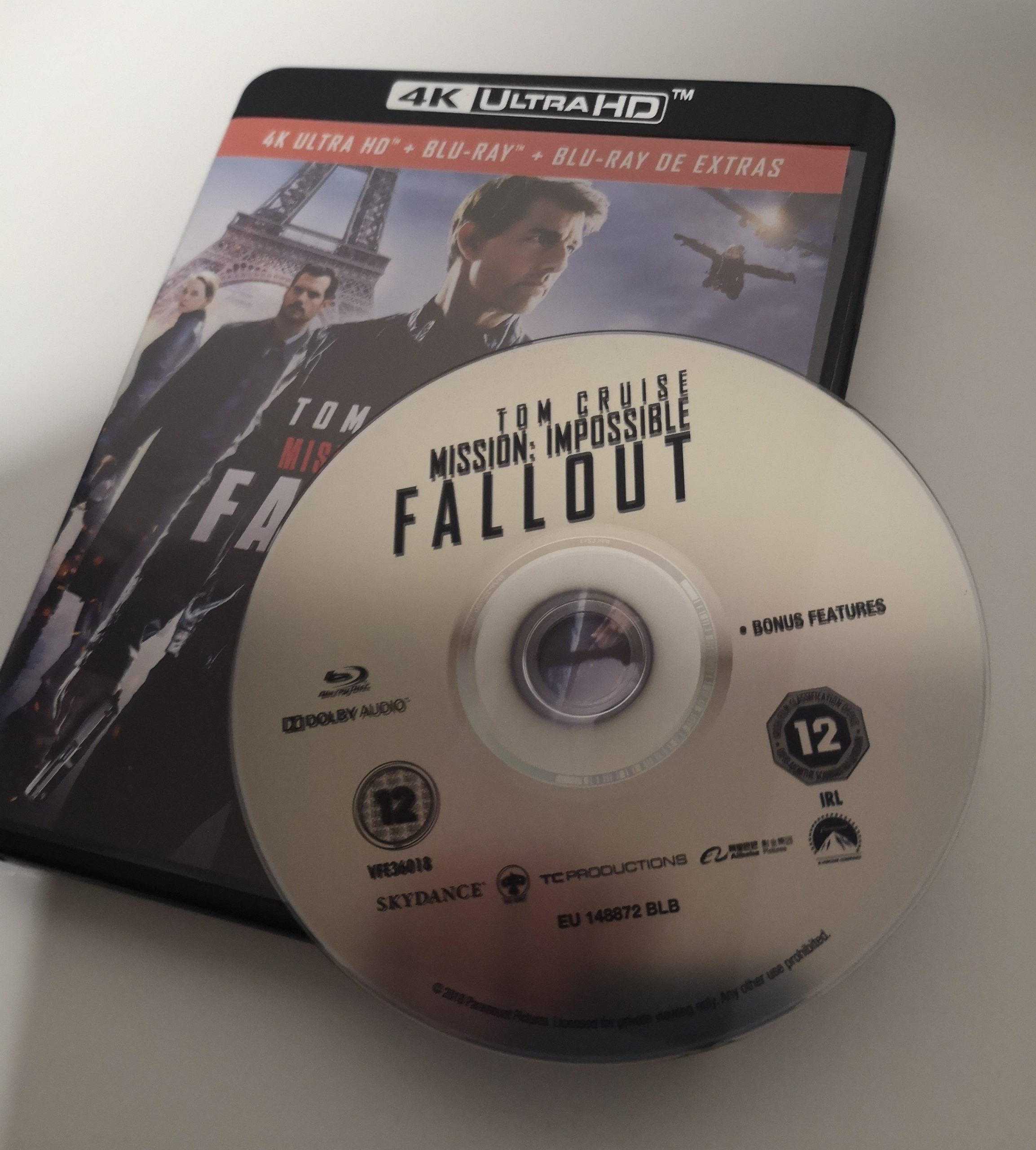 “Misión Imposible: Fallout” [Blu-ray] [4K UHD] disco