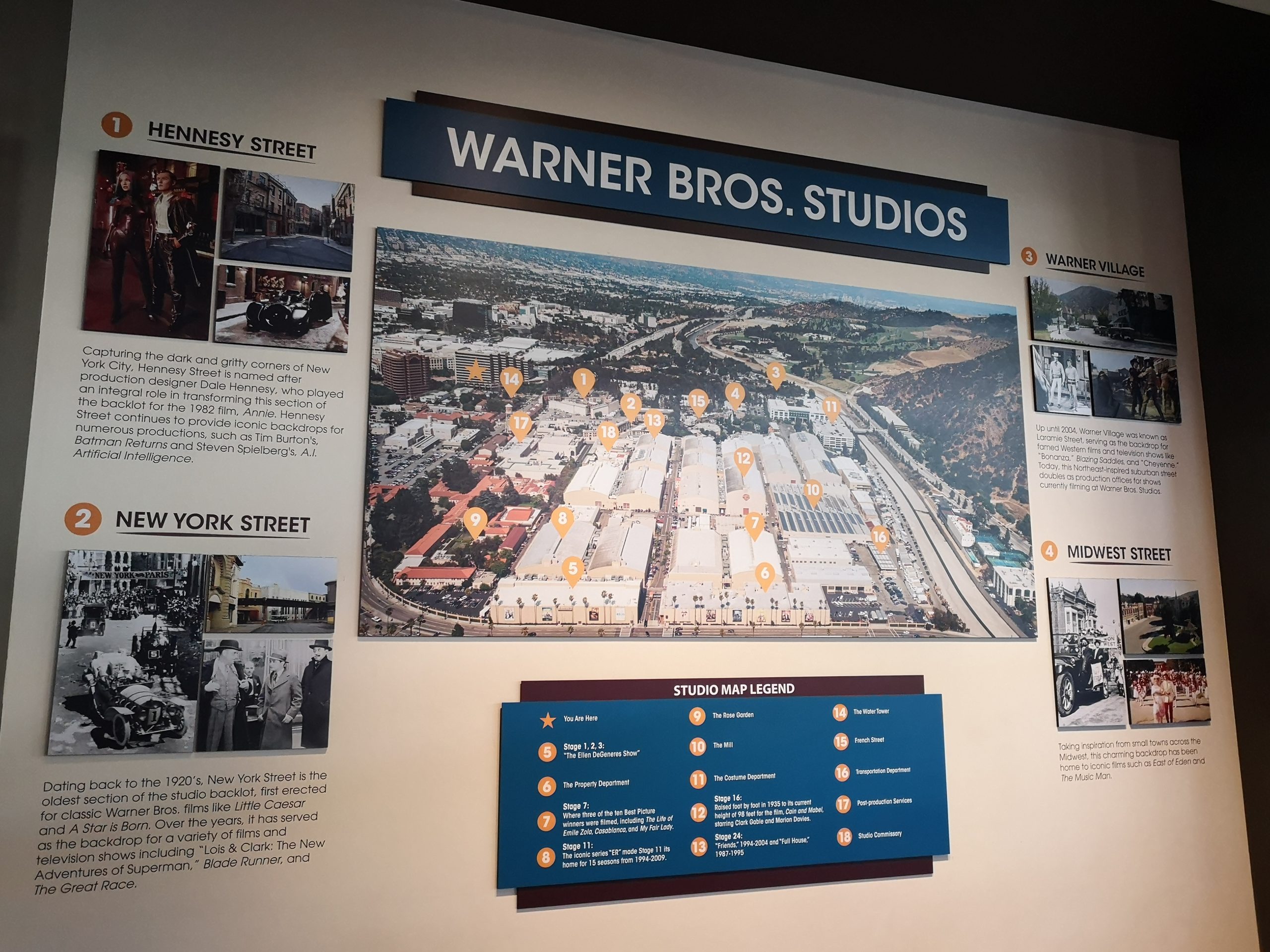 Plano de lo estudios Warner Bros Hollywood